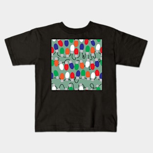 Tangled Lights Christmas Pattern Kids T-Shirt